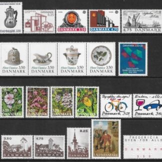 1990 Denmark  SG.897- 948 Complete Year. U/M (MNH) cat val. £54.00