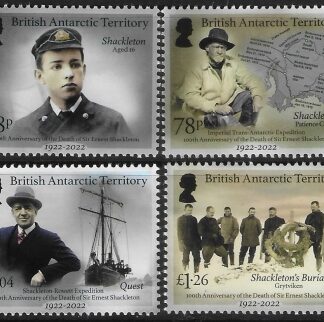 2022 British Antarctic. SG.817-20  Centenary of Death of Sir Ernest Shackleton set 4 values U/M (MNH)