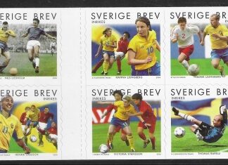 2004 Sweden  SG.2322-7  Centenary of Swedish Football Assoc.  U/M (MNH)