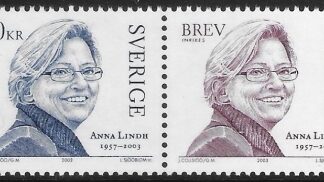 2003 Sweden  SG.2306-7 Anna Lindh Foreign Minister.  U/M (MNH)