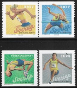 2006 Sweden SG.2448-51 Swedish Track & Field Athletics. U/M (MNH)