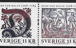 2008 Sweden  SG.2545-6  300th Birth Anniv. Olaf von Dalin.  U/M (MNH)