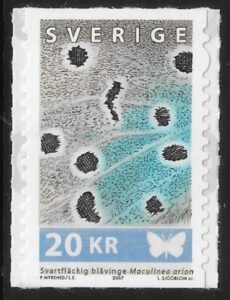 2007 Sweden SG.2501 Large Blue Butterfly. U/M (MNH)