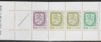 1978 Finland Stamp Booklet SB13s 'Lion' with booklet pane SG.865ab  U/M (MNH)