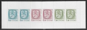 1989 Finland Stamp Booklet SB25Sa 'Lion' with booklet pane SG.1153a U/M (MNH)
