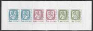 1989 Finland Stamp Booklet SB25S 'Lion' with booklet pane SG.1153a U/M (MNH)