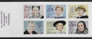 1992 Finland Stamp Booklet SB33 'Finnish Women' . with booklet pane SG.1291a U/M (MNH)