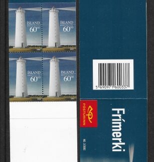 2002 Iceland SB53 Lighthouses Stamp Booklet (paneSG1019a) U/M (MNH)