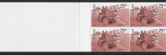 2000 Iceland SB43 Fire Engine Stamp Booklet (paneSG964a) U/M (MNH)