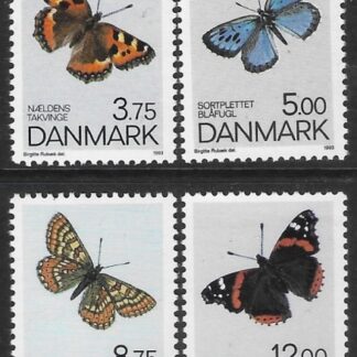 1993 Denmark SG.996-9 Butterflies set U/M (MNH)