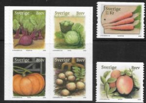2008 Sweden SG.2577-82 Autumn Harvest set 6 values. U/M (MNH)