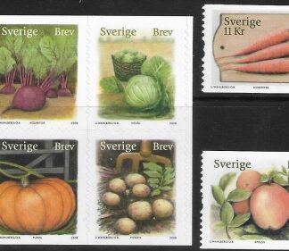 2008 Sweden  SG.2577-82  Autumn Harvest set 6 values. U/M (MNH)
