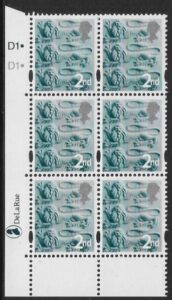 EN6 2nd lions. ribbon T II CB cyld. D1 D1 dot Phos D1 dot DLR U/M (MNH)