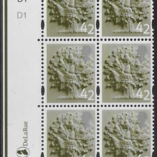 EN10  42p Oak Tree 2B    cyld. D1 D1  Phos D1   DLR  U/M (MNH)