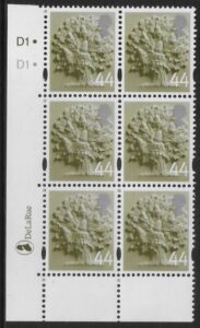 EN11  44p Oak Tree 2B    cyld. D1 D1 dot  Phos D1 dot  DLR  U/M (MNH)