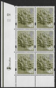 EN12  48p Oak Tree 2B    cyld. D1 D2  Phos D1   DLR  U/M (MNH)