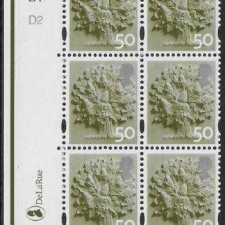 EN13  50p Oak Tree 2B    cyld. D1 D2  Phos D1   DLR  U/M (MNH)