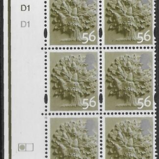 EN14  56p Oak Tree 2B    cyld. D1 D1  Phos D1 (left grid)  DLR  U/M (MNH)