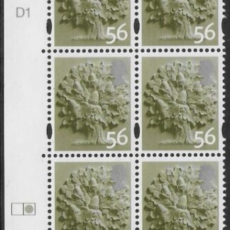 EN14  56p Oak Tree 2B    cyld. D1 D1  Phos D1 (right grid)  DLR  U/M (MNH)