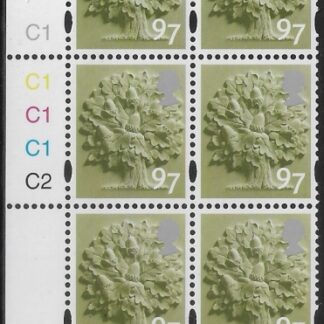 EN34  97p Oak Tree 2B   cyld. C1x4 C2   Phos C1 Grid R1 C2 Cartor.  U/M (MNH)