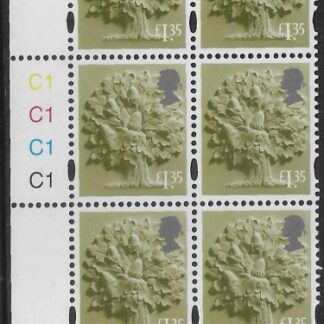 EN56  £1.35 Oak Tree 2B   cyld. C1x4    Phos C1 Grid R2 C2 Cartor. U/M (MNH)