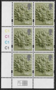 EN61  £1.42 Oak Tree 2B   cyld. C1x4    Phos C1 Grid R1 C1 Cartor. U/M (MNH)