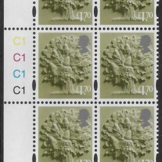 EN65  £1.70 Oak Tree 2B   cyld. C1x4    Phos C1 Grid R1 C3 Cartor. U/M (MNH)