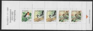1992 Finland Stamp Booklet SB32S Birds. pane 1282a U/M (MNH)