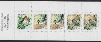 1992 Finland Stamp Booklet SB32S Birds. pane 1282a U/M (MNH)