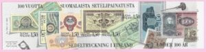 1985 Finland Stamp Booklet SB18 Centenary Finnish Banknote..pane 1075a U/M (MNH)