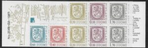 1987 Finland Stamp Booklet SB22S Lion..pane 865be U/M (MNH)