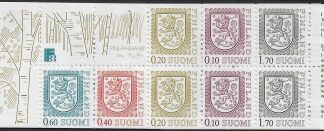 1987 Finland Stamp Booklet SB22S Lion..pane 865be  U/M (MNH)