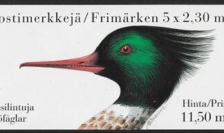 1993 Finland Stamp Booklet SB40 Water Birds. pane 1333a  U/M (MNH)