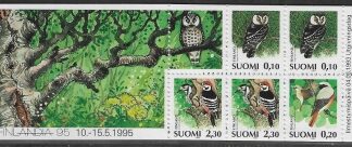 1993 Finland Stamp Booklet SB37S  Birds.  pane 1322a  U/M (MNH)