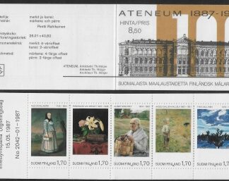 1987 Finland Stamp Booklet SB21  Cent. Ateneum Art Museum.  pane 1123a  U/M (MNH)