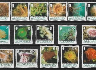 2006 Alderney SG. A288-308 corals complete   U/M (MNH) Face Value £8.65