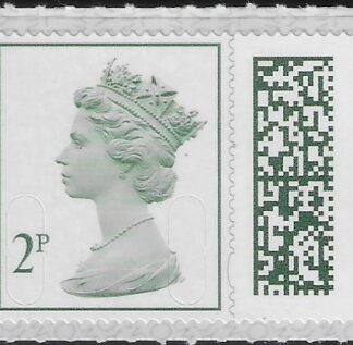 V4702  2p green 2B MAIL M22L SBPT4  ISP (from sheet)U/M (MNH)