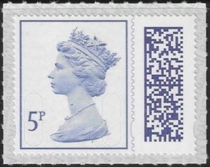 V4705 5p purple 2B MAIL M22L SBPT4 ISP (from sheet)U/M (MNH)