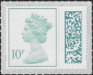 V4710 10p pale green 2B MAIL M22L SBPT4 ISP (from sheet) U/M (MNH)