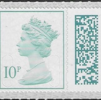 V4710  10p pale green  2B MAIL M22L SBPT4  ISP (from sheet) U/M (MNH)