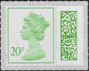 V4720  20p light green  2B MAIL M22L SBP T4  ISP (from sheet) U/M (MNH)