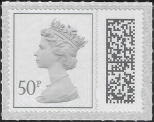 V4750  50p grey  2B MAIL M22L SBP T4  ISP (from sheet) U/M (MNH)