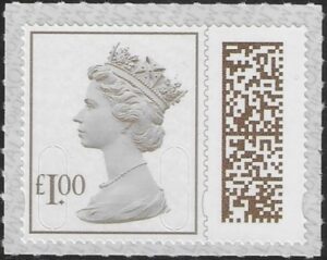 V4780 £1.00 brown 2B MAIL M22L SBP T4 ISP (from sheet) U/M (MNH)