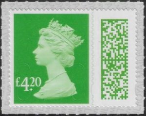 V4630  £4.20 green  2B MAIL M22L SBP T4  ISP (from sheet) U/M (MNH)