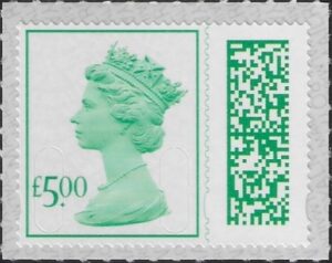 V4840 £5.00 green 2B MAIL M22L SBP T4 ISP (from sheet) U/M (MNH)