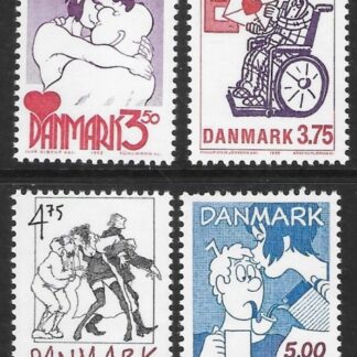 1992 Denmark  SG.986-9  50th  Danish Cartoon Characters. set 4 values U/M (MNH)