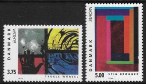 1993 Denmark  SG.1000-1 Europa Contempary Art.  set 2 values U/M (MNH)