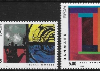 1993 Denmark  SG.1000-1 Europa Contempary Art.  set 2 values U/M (MNH)