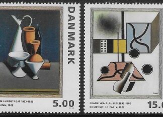 1993 Denmark  SG.1016-7  Paintings. set 2 values. U/M (MNH)