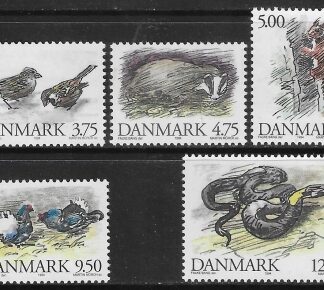 1994 Denmark  SG.1033-7 Protected Animals. set 5 values U/M (MNH)